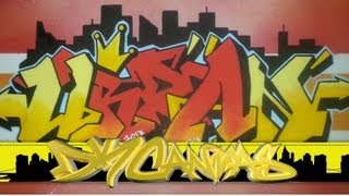 Wildstyle Graffiti on Canvas  Urban Kingz Graffiti Art 2013 [upl. by Naerol]