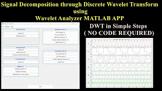 Signal Decomposition through Discrete Wavelet Transform using Wavelet Analyzer MATLAB APP [upl. by Htnamas]