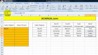 Excel Data Validation using Dependent Lists [upl. by Ahsilrac]