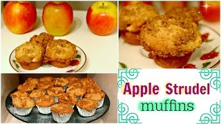 HOW TO MAKE APPLE STRUDEL MUFFINS  TheMamaMixer [upl. by Akemehc]