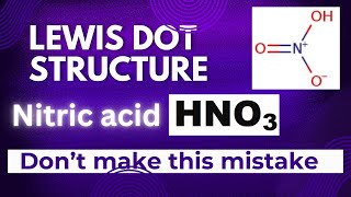 HNO3 lewis dot structure Nitric acid [upl. by Nollahp]