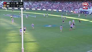 The Eagles overcommit at the stoppage and allow an easy Melbourne exit and goal [upl. by Attenev]