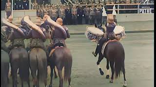 German Army Parade 1938 COLORIZED 4K 60FPS [upl. by Ipoillak648]