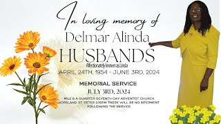 Live Stream of funeral service for SisDelmar Alinda Husbands [upl. by Beghtol]