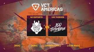 100 Thieves x G2 Esports Mapa 1 Bind  VCT Americas [upl. by Yrakcaz]