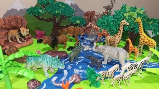 Best Forest Model Jungle For School Projects  Wild Animals 3d model for science exhibition [upl. by Burnley]