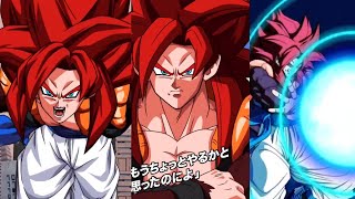 INT SSJ4 GOGETA SUPER ATTACK ANIMATIONS amp ACTIVE SKILL  OST  Dbz dokkan battle [upl. by Flower]