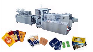 Four Side Seal Fever Cooling Sheet Packing Machine  Pain Relief Gel Patches Wrapping Machine [upl. by Neelat218]