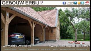 eiken carports eiken garages eiken verandas eiken poolhouses eiken stallen en eiken gebinten [upl. by Tapes]