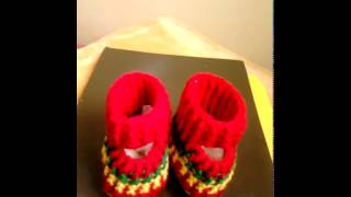 tutochaussons bébé au crochetzapatitos para bébé a crochetbaby booties [upl. by Nilatak]