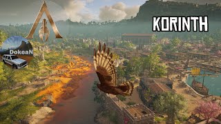 Korinth from the air Peloponnese  Assassins Creed Odyssey [upl. by Nesnaj627]