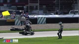 AMA Pro Vance amp Hines XR1200  Indianapolis Motor Speedway Race 1 Highlights [upl. by Pitt]