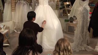 Part 2 of 3  Types of Bustles and How to Bustle a Weddings Dress [upl. by Ykcin32]