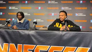 Tennessee SG Jordan Gainey and C Felix Okpara Talk Exhibition Loss Against Indiana [upl. by Tehr]