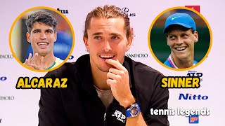 Alexander Zverev quotAlcaraz amp Sinner dont do THAT in 90 of timequot [upl. by Nauqaj]