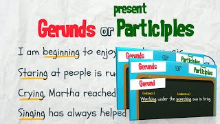 Gerunds and Present Participles  EasyTeaching [upl. by Sass]