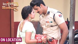 Mera Balam Thanedaar  Veer Ne Bulbul Ko Kiya Kiss Dono Aaye Kareeb  On Location [upl. by Roosnam]