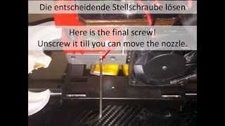 Calibrate the Nozzle of the 3D CTC printer Düse des 3D CTC Druckers einstellen [upl. by Matelda]