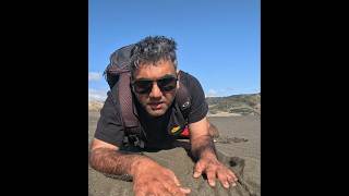 Crazy bat ball smashing in New Zealand bethells Beach cricket [upl. by Quartas688]