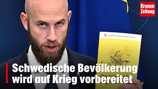 Schwedische Bevölkerung wird auf Krieg vorbereitet  kronetv NEWS [upl. by Butcher]