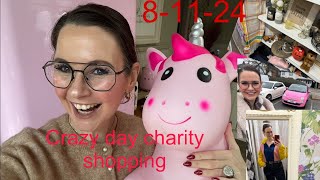 Crazy day charity shopping 🛍️ preloved shopping haul come with me 😀8 November 2024 charityshopping [upl. by Loux]