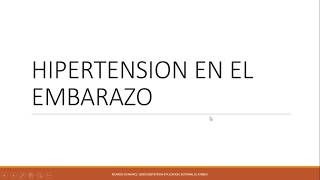 Hipertension arterial en el embarazo fisiopatologia [upl. by Letnuahs]