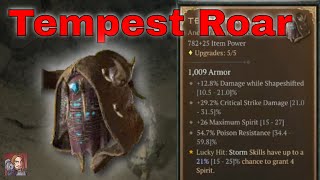 Diablo IV Unique Items  Tempest Roar Druid Helm [upl. by Spanjian]