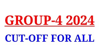 TNPSC GROUP 4 2024 CUTOFF [upl. by Ethe]