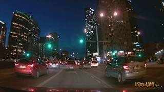 Driving in Warsaw City at night  Ciudad de Varsovia en la noche  华沙市在晚上 [upl. by Biles]