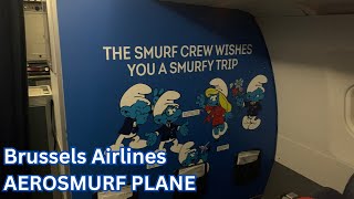 REVIEW Brussels Airlines Aerosmurf Business Class Brussels to London [upl. by Arocet320]