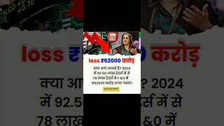 SEBI news on FampO losses 2024  Traders loss in future and options ☹️ shorts youtubeshorts [upl. by Naitsyrk]