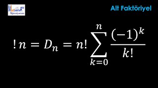 Alt faktöriyel konu anlatımı [upl. by Hermes]