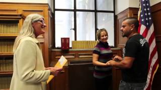 Marriage vows at the Milwaukee County Courthouse [upl. by Filomena]