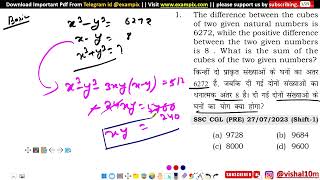 The difference between the cubes of two given natural numbers is 6272 while the positive difference [upl. by Ayotac481]