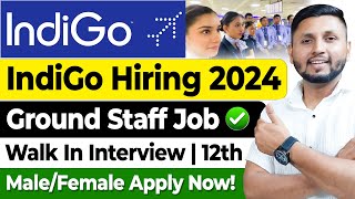 Indigo Recruitment 2024  12th Pass  Fresher Job  Indigo Airlines Job Vacancy 2024  Airport Jobs [upl. by Sousa]