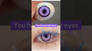 You have purple eyes lenspoison makeup contacts contactlenses cosplay purpleeyes [upl. by Lerraf]