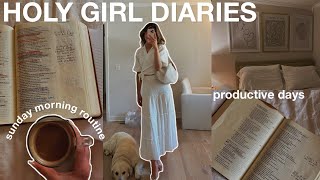 HOLY GIRL DIARIES sunday morning routine productive days time with christian friends [upl. by Simonsen]