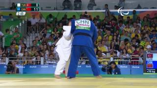 Judo  Turkey v China  Womens 70 kg Quarterfinal  Rio 2016 Paralympic Games [upl. by Katha346]