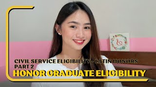 Honor Graduate Eligibility HGE  Civil Service Eligibility Certificate [upl. by Aiva758]