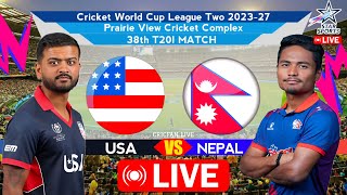 🔴Live Nepal vs Usa live match Nep vs Usa 1ST T20 Live  Live Cricket Match Today cricket19 [upl. by Glynda]