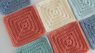 Crochet a Perfect SOLID Granny Square [upl. by Tur]