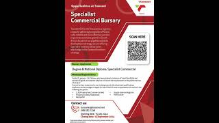 Transnet Specialist Commercial Bursary [upl. by Eyar30]