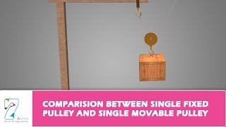 COMPARISON BETWEEN SINGLE FIXED PULLEY AND SINGLE MOVABLE PULLEY [upl. by Towne]