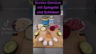 Buntes Gemüse mit Spiegelei und Schinken [upl. by Dogs802]