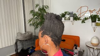 Stitch braids on 4C Hair Start to Finish [upl. by Trenna]