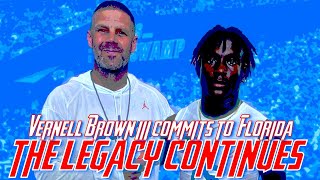 5 Star WR Vernell Brown III Commits to the Florida Gators [upl. by Adnahsat]