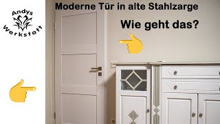 Wie geht das Moderne Türen MDF CPL in alte Stahlzargen einbauen [upl. by Hanan]