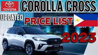 TOYOTA COROLLA CROSS 2023 UPDATED PRICE LIST amp SPECS PHILIPPINES [upl. by Harod887]