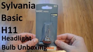 Unboxing Sylvania Basic H11 Headlight Bulb [upl. by Hymie371]