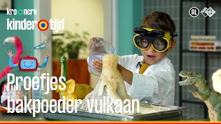 🔬🔍 Bakpoeder Vulkaan  Proefjes Kindertijd KRONCRV [upl. by Neillij387]